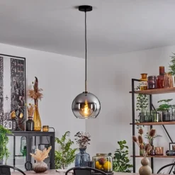 Suspension Verre 25 cm Koyoto Vieux laiton, 1 lumière