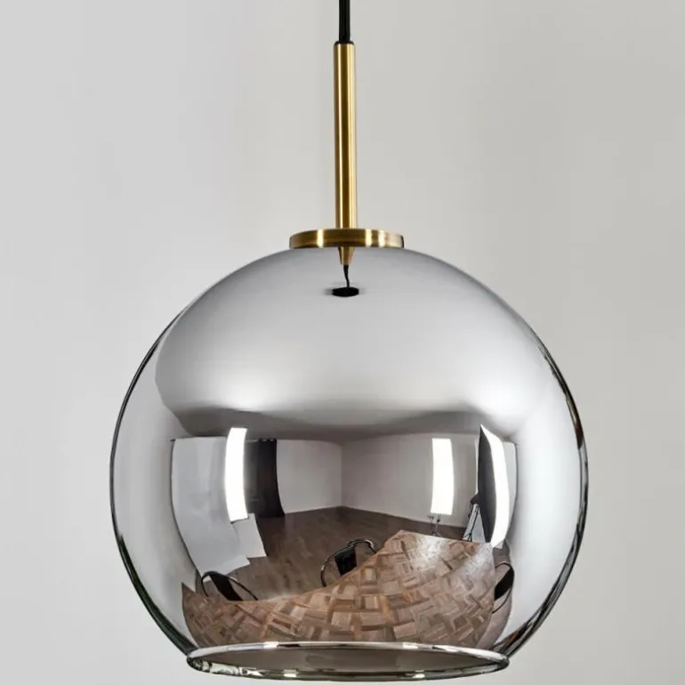 Suspension Verre 25 cm Koyoto Vieux laiton, 1 lumière