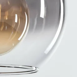 Suspension Verre 25 cm Koyoto Vieux laiton, 1 lumière