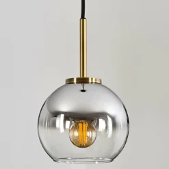 Suspension Verre 15 cm Koyoto Vieux laiton, 1 lumière