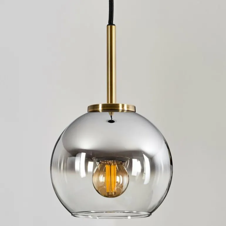 Suspension Verre 15 cm Koyoto Vieux laiton, 1 lumière