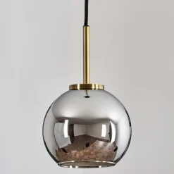 Suspension Verre 15 cm Koyoto Vieux laiton, 1 lumière