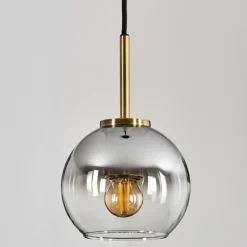 Suspension Verre 15 cm Koyoto Vieux laiton, 1 lumière