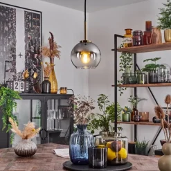 Suspension Verre 15 cm Koyoto Vieux laiton, 1 lumière