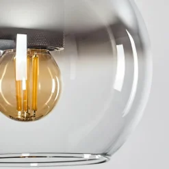 Suspension Verre 15 cm Koyoto Acier inoxydable, Noir, 1 lumière