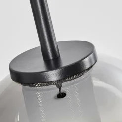 Suspension Verre 15 cm Koyoto Acier inoxydable, Noir, 1 lumière