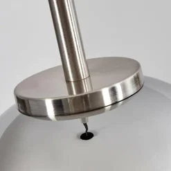 Suspension Verre 15 cm Koyoto Noir, Argenté, 1 lumière