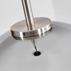 Suspension Verre 25 cm Koyoto Noir, Argenté, 1 lumière