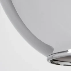 Suspension Verre 25 cm Koyoto Noir, Argenté, 1 lumière