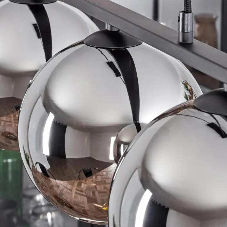 Suspension Verre 20 cm Koyoto Fumé, 3 lumières