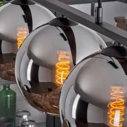 Suspension Verre 20 cm Koyoto Fumé, 3 lumières