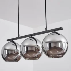 Suspension Verre 20 cm Koyoto Fumé, 3 lumières