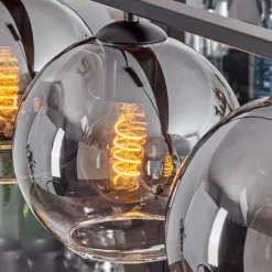 Suspension Verre 20 cm Koyoto Fumé, 4 lumières