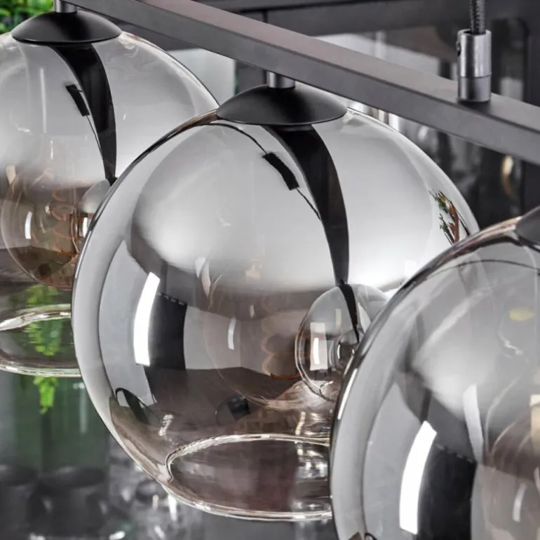 Suspension Verre 20 cm Koyoto Fumé, 3 lumières