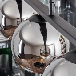 Suspension Verre 15 cm Koyoto Fumé, 5 lumières