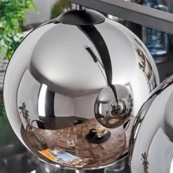 Suspension Verre 20 cm Koyoto Fumé, 5 lumières