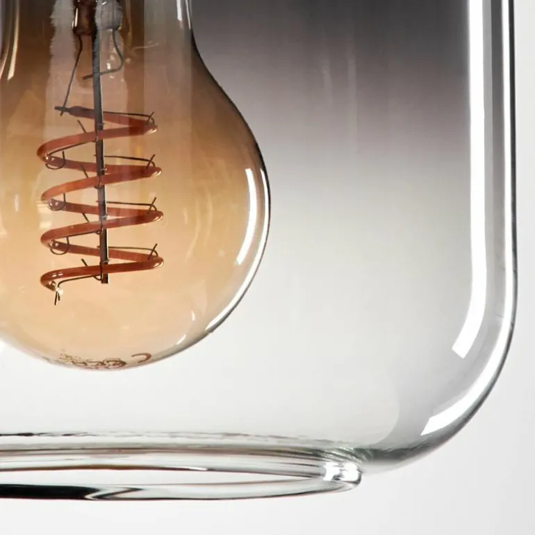 Suspension Verre 15 cm Lauden Clair, Fumé, 1 lumière