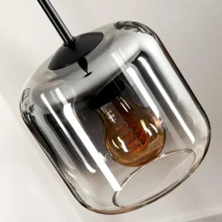 Suspension Verre 15 cm Lauden Clair, Fumé, 1 lumière