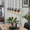 Suspension Verre 15 cm Lauden Chrome, Clair, Fumé, 5 lumières