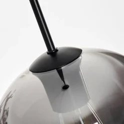 Suspension Verre 20 cm Vevino Clair, Fumé, 1 lumière