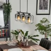 Suspension Verre 15cm Lauden Fumé, 3 lumières