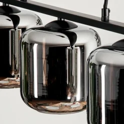 Suspension Verre 15cm Lauden Fumé, 3 lumières