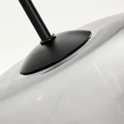 Suspension Verre 20cm Lauden Chrome, Clair, Fumé, 1 lumière