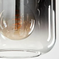 Suspension Verre 20cm Lauden Clair, Fumé, 1 lumière
