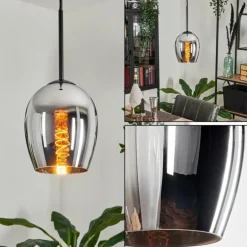 Suspension Verre 15cm Vevino Fumé, 1 lumière