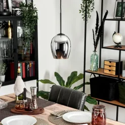 Suspension Verre 15cm Vevino Fumé, 1 lumière