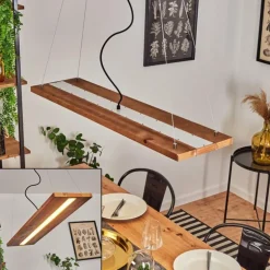 Suspension Versoix LED Chrome, Noir, 1 lumière