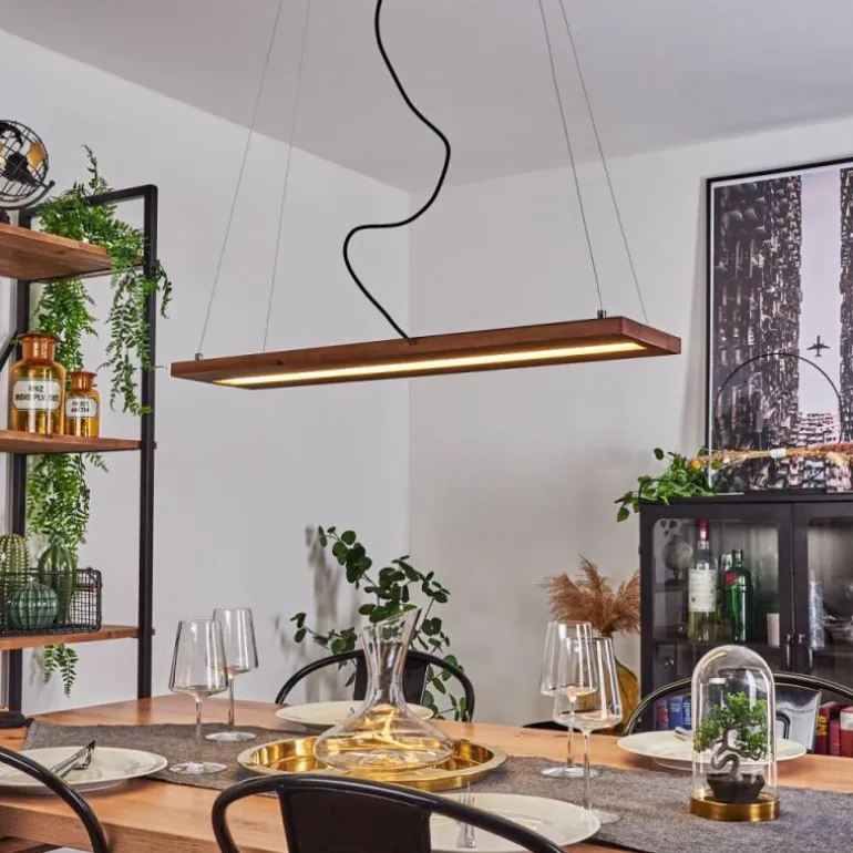 Suspension Versoix LED Chrome, Noir, 1 lumière