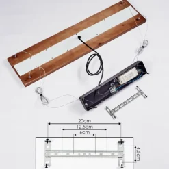 Suspension Versoix LED Chrome, Noir, 1 lumière
