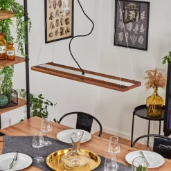 Suspension Versoix LED Chrome, Noir, 1 lumière