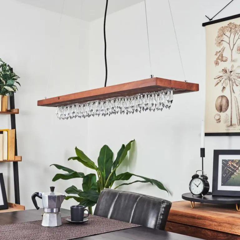 Suspension Versoix LED Chrome, Noir, 1 lumière