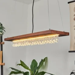 Suspension Versoix LED Chrome, Noir, 1 lumière