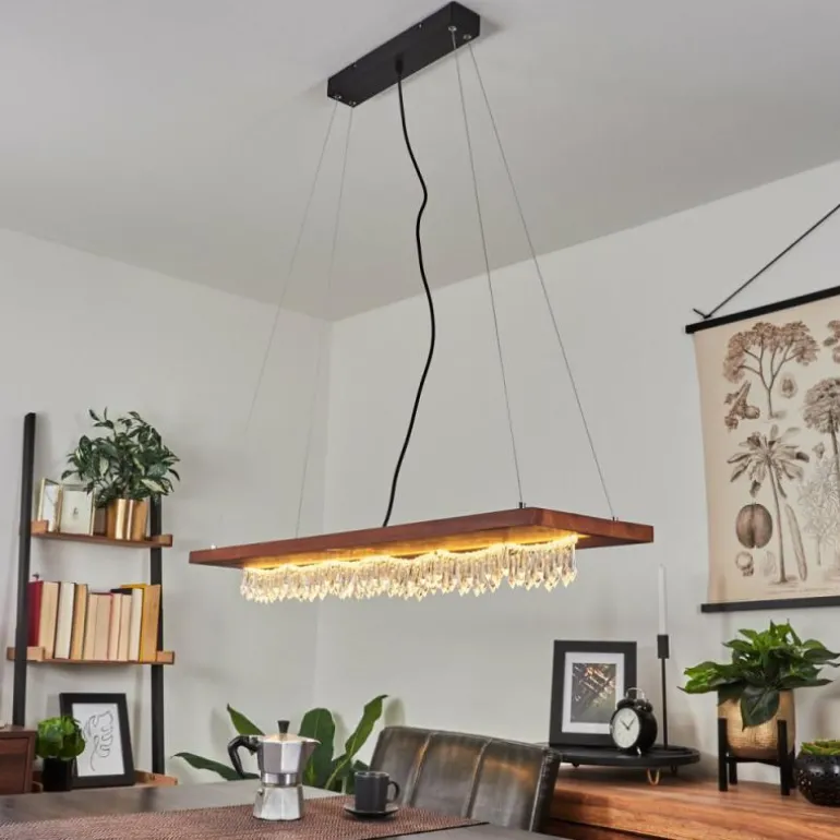 Suspension Versoix LED Chrome, Noir, 1 lumière