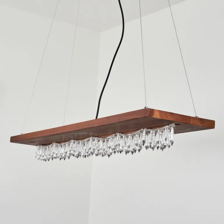 Suspension Versoix LED Chrome, Noir, 1 lumière