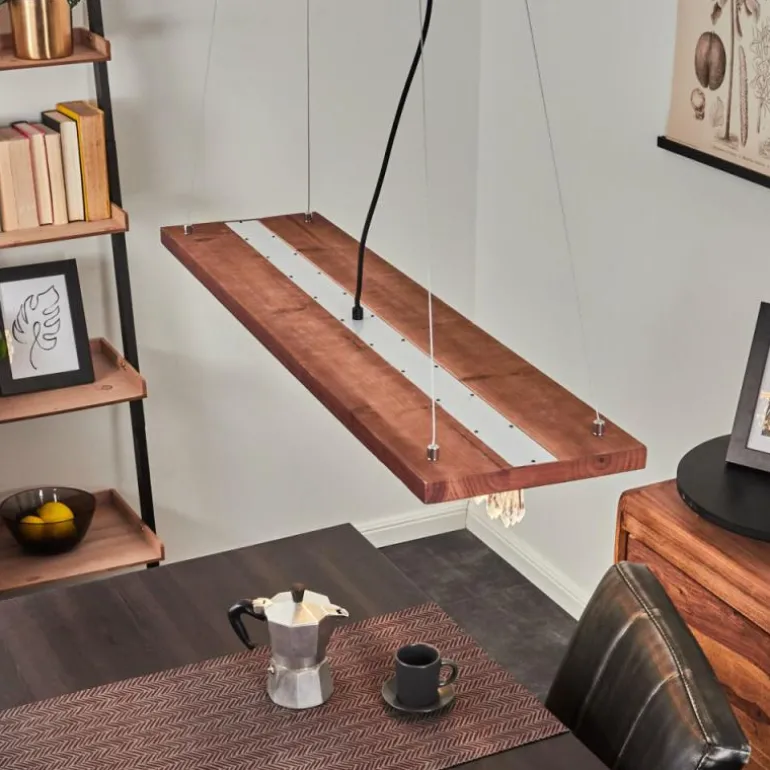 Suspension Versoix LED Chrome, Noir, 1 lumière