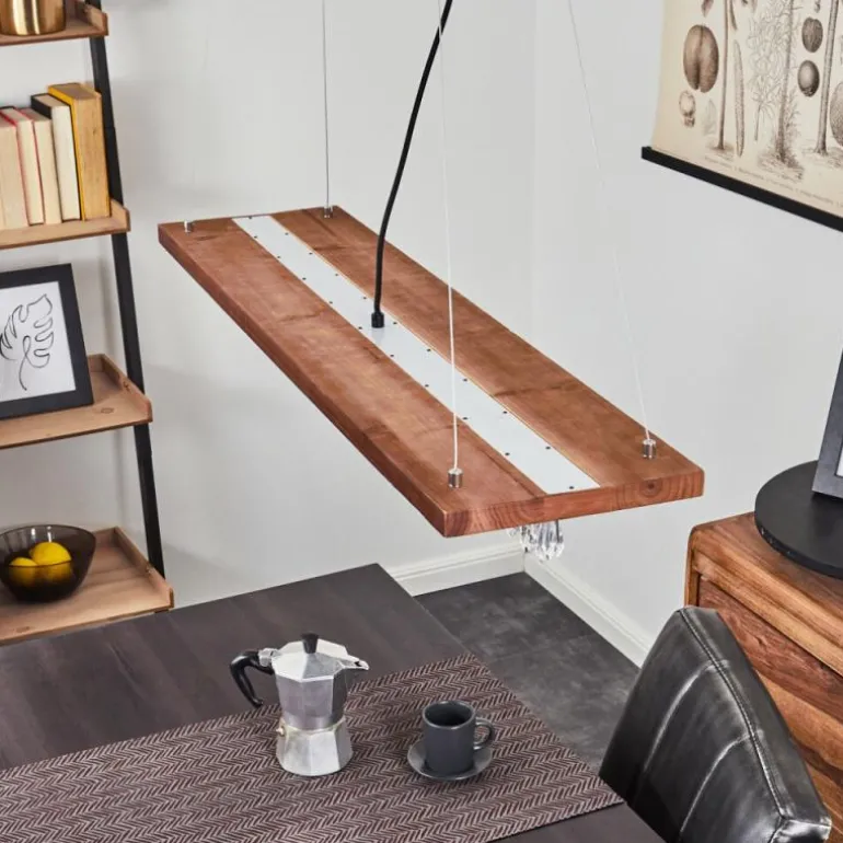 Suspension Versoix LED Chrome, Noir, 1 lumière