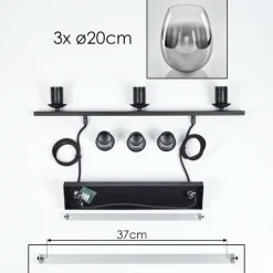 Suspension Vevino Clair, Fumé, 3 lumières
