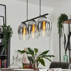 Suspension Vevino Clair, Fumé, 3 lumières