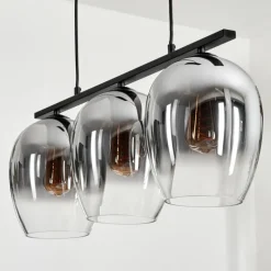 Suspension Vevino Clair, Fumé, 3 lumières