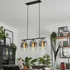Suspension Vevino Clair, Fumé, 3 lumières