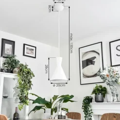 Suspension Vijes Blanc, 1 lumière