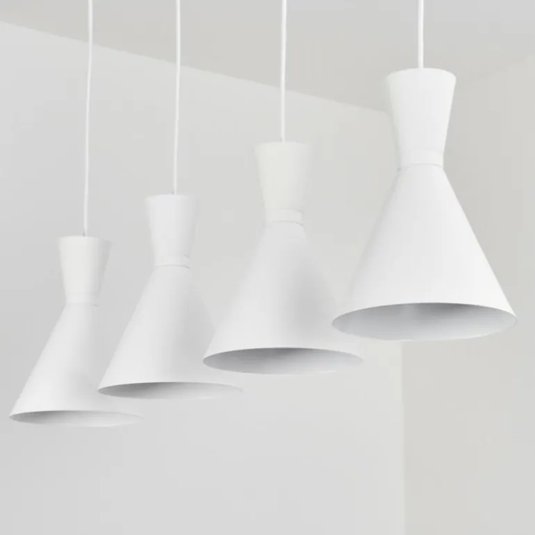 Suspension Vijes Blanc, 4 lumières