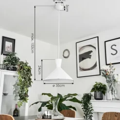 Suspension Vijes Blanc, 1 lumière