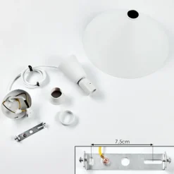 Suspension Vijes Blanc, 1 lumière