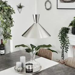 Suspension Vijes Nickel mat, 1 lumière