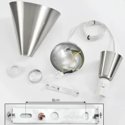 Suspension Vijes Nickel mat, 1 lumière